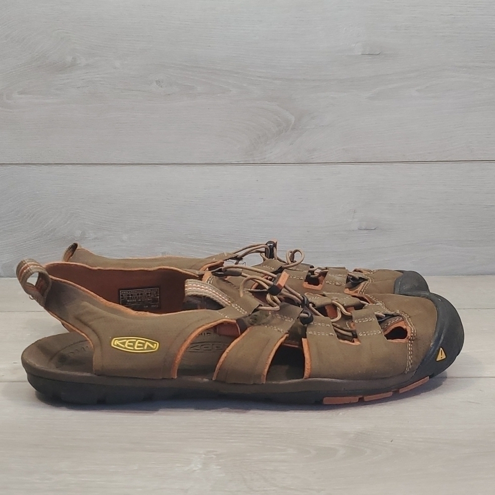 Keen Mens Outdoor Shitake Bombay Hiking Comfort Leather Sandals shoes sz 11.5